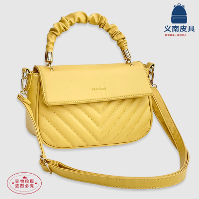Fashion Embroidery Thread Shoulder Underarm Bag 2022 New Retro Simple Western Style Solid Color Portable Messenger Bag