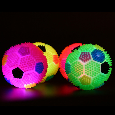 Dog Toy Luminous Sound Pet Toy Ball Led Barbed Football Elastic Ball Pet Training Toys 7.5