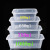 Rectangular 650ml Disposable Lunch Box Transparent Plastic Cold Noodles with Sesame Sauce Lunch Box Takeaway Packing Box Snack Take-out Box