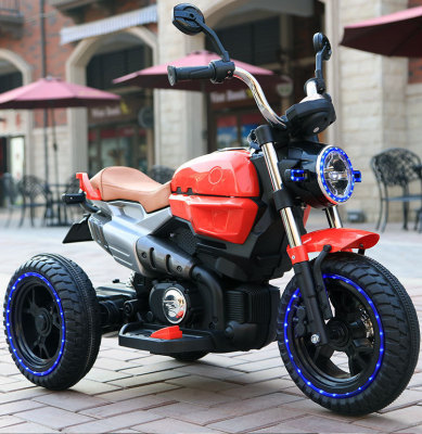 New Children's Electric Motorcycle with Music Light Children's Novelty Electric Toy Car One Piece Dropshipping