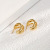 [3 Pairs] Classic Style Geometric Ear Studs Women's Minority Simple Earrings High-Grade Korean Dongdaemun Small Jewelry