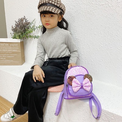Korean Style Children's Bags Creative New Colorful Shiny Backpack Girls' Fashionable Stylish Baby Sequined Schoolbag