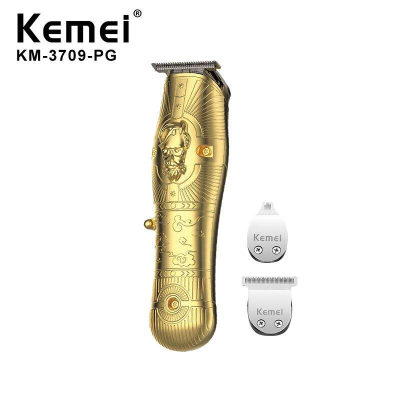 Cross-Border Factory Direct Supply 3D Embossed Body Fine Steel Cutter Head Removable Hair Clipper Komei KM-3709pg