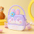 Strawberry Bear Three-Dimensional Cartoon Silicone Messenger Bag Purple Rabbit Cartoon Student Smiley Dinosaur Square Portable Coin Purse