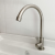 304 Stainless Steel Single Cold Curved Mouth Widened Switch Handle Sink Faucet