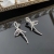 925 Silver Needle Graceful Bow Stud Earrings Personalized Diamond-Embedded Long Fringe Earrings Internet Celebrity Ins Style All-Match Earrings for Women