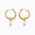 and American Style Baroque Twist Pattern Pearl Earrings Fashion Elegant Circle Ear Rings Stud Earrings Female Fashion