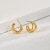 [3 Pairs] Classic Style Geometric Ear Studs Women's Minority Simple Earrings High-Grade Korean Dongdaemun Small Jewelry