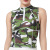 Tight Camouflage Vest Zipper Short Sleeve Sports Short Sleeve Top Outdoor Sports and Fitness Running Wear Yoga Jacket