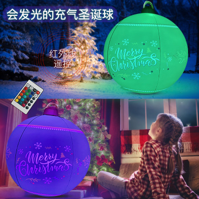 Inflatable Christmas Ball Christmas Decorations Courtyard Led Remote Control Luminous Ball PVC Christmas Inflatable Ball