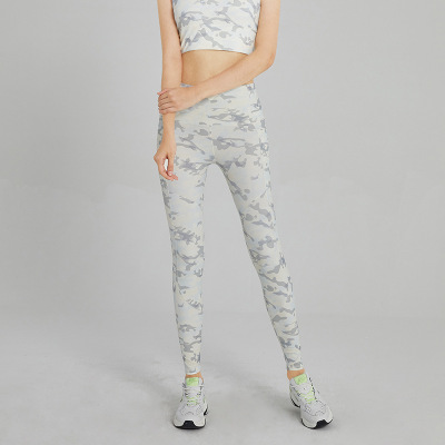 Camouflage Yoga Clothes Pattern Yoga Pants Fitness Running Sports Yoga Night Running Can Be Worn outside Bottoming Nude Feel Ankle-Length Pants