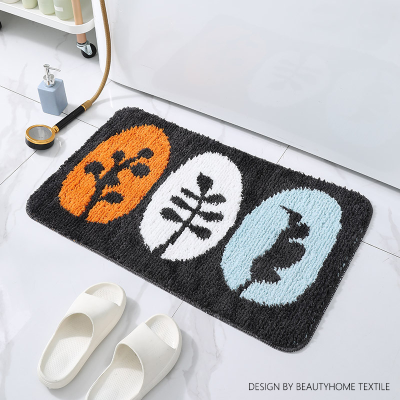 Plush Mats Cat Cartoon Living Room and Toilet Absorbent Bathroom Non-Slip Rug Entrance Household Bedroom Foot Carpet