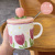 Ceramic Cup Good-looking Tulip Ins Cute Couple Water Cup with Cover Spoon Mug Gift Cup Wholesale