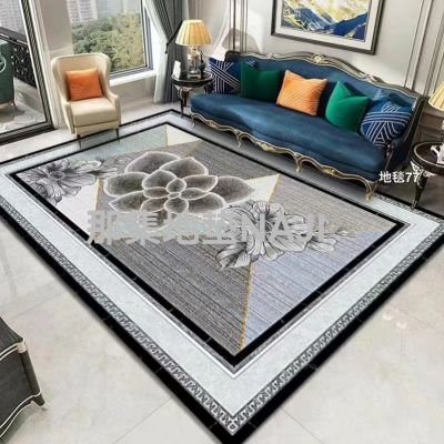 Nordic-Style Light Luxury Living Room Printed Coffee Table Carpet Bedroom Foot Mat Sofa Bed Side Strip Full Door Mat
