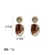 Korean Vintage Court Style Resin Geometric Earrings for Women New Exaggerated High-Grade Light Luxury Sterling Silver Needle Earrings Fashion