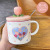 Ceramic Cup Good-looking Tulip Ins Cute Couple Water Cup with Cover Spoon Mug Gift Cup Wholesale