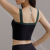 Contrast Color Vest with Chest Pad Anti-Wardrobe Malfunction Base Seamless Underwear Removable Chest Pad Lazy Underwear Sling
