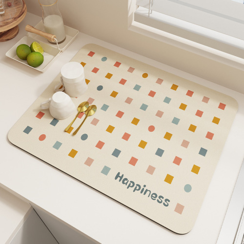 diatom ooze water draining pad quick hydrophilic pad kitchen dish cup drying mat water-proof quick-drying absorbent heat insulation coaster
