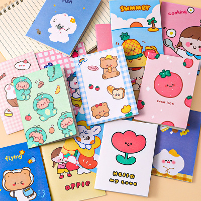 Korean Stationery Small Notebook Cartoon Notepad Soft Copy 64K Kindergarten Pupil Prize Small Gift