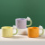 New Xiaohongshu Same Style Lily Mug Good-looking Ceramic Cup Creative Gift Cup Wholesale