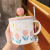 Ceramic Cup Good-looking Tulip Ins Cute Couple Water Cup with Cover Spoon Mug Gift Cup Wholesale