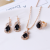 Factory Spot Personalized Water Drop Rhinestone Necklace Earrings and Ring Set Bridal Popular Ornament Three-Piece Set