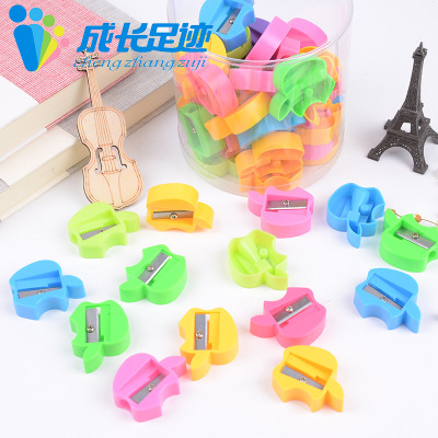 Factory Direct Sales Cute Apple Pencil Sharpener Simple Practical Pencil Penknife Taobao Small Gift