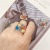 Style Transparent White Cartoon Cartoon Resin Ring Homemade Smiley Face Crystal Color Block Ring Jewelry Wholesale