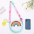Popular Cute Rainbow Silicone Bag Parent-Child Cartoon Crossbody Shoulder Backpack Large Mobile Phone Coin Purse