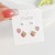 New Fresh Ceramic Fruit Ear Studs Women's Three-Piece Summer Sterling Silver Needle Small Student Daily Earrings