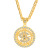 Cross-Border Fashion 360-Degree Rotating US Dollar Pendant Diamond Gold Coin Rotating Cuban Pendant Necklace Ornament