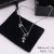 Silver Korean Style Fashion Pin Pendant Men's Crook Cross Necklace Women's Trendy Jewelry Live Broadcast with Goods