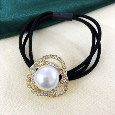 Yunyi Decorated Home Headdress Freshwater Pearl Hair Elastic Hair Accessories Wholesale Hair Rope Wholesale Stock Matching Earrings Necklace
