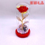 with Light and Music Rose Couple Glass Cover Flower