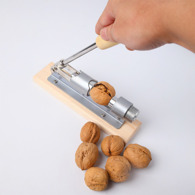 Wholesale Multifunctional Pecan Fruit Opener Shell Breaker Gadget Nut Clip Aluminum Alloy Mechanical Walnut Cracker