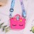 Girls' Mini Messenger Bag Ins Style New Cartoon Cute Silicone Unicorn Student Children's Pocket Money Card Holder
