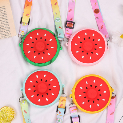 New Children's Single-Shoulder Bag Gifts for Boys and Girls Wholesale Watermelon Coin Purse Trendy Child Crossbody Small Bag Korean Style