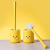 Steel Rod Punch-Free Wall-Mounted Pp Bruch Head Small Yellow Duck Toilet Brush Toilet Brush Toilet Brush with Base