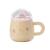 Cute Girl Cartoon Rabbit Ceramic Cup with Lid Couple Household Drinking Water Scented Tea Cup Office Coffee Mug