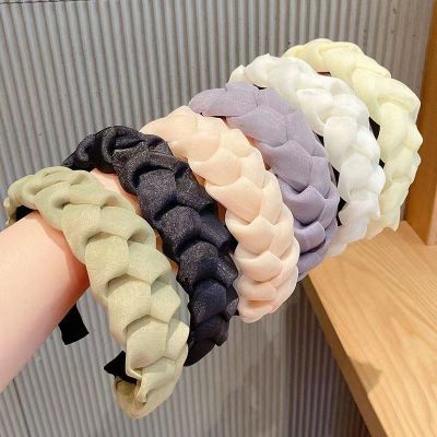 Natural Style All-Match Face Wash Hair Bands Female Twist Voile Woven Headband Not-Too-Tight Sweet Hair Fixer Hair Clip Headdress