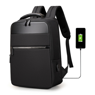 Backpack Simple Leisure Commute Business Backpack 15.6-Inch Laptop Bag USB Men's Backpack