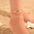 European and American Fashion Jewelry Summer Hot Creative Scale Chain like Flat Snake Three-Piece Anklet Wholesale