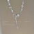 Moonlight Zircon Cross Tassel Titanium Steel Necklace Female Ins Hip Hop Style Hot Girl Stitching Necklace Internet Influencer Accessories Tide