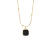 INS Style Special-Interest Design Necklace Black Square Pendant Clavicle Chain Internet Celebrity Fashion All-Match Elegant Necklace Wholesale