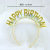 Bright Beads Birthday Hat Glitter Pink Happy Birthday Hair-Hoop Headband Hairpin Birthday Party