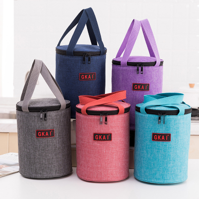 Factory Direct Sales New Portable Insulated Bag Cationic Cylinder Insulated Lunch Box Bag Thick Aluminum Foil Lunch Box
