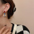 Colored Mosaic High-Grade Earrings Women's Korean-Style Fashionable Elegant Long Contrast Earrings Retro Hong Kong Style Drop Earrings