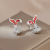 Stud Earrings for Women Sterling Silver Needle High-Grade Animal Year Rabbit Earrings Personalized Hot Selling Eardrops