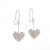 New Rhinestone Earrings Temperament Long Simple Pearl Stud Earrings All-Match Earrings Love Ear Rings Hanging Earrings