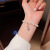 Niche Design All-Match Opal Pearl Bracelet Female with Hearts Crystal Pendant Internet Celebrity Bracelet Hand Jewelry Wholesale